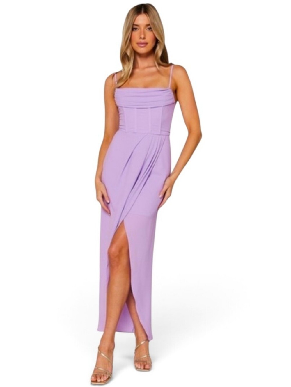 NWT SHOWPO. Lavender Andrina Corset Midi Dress - Size 10